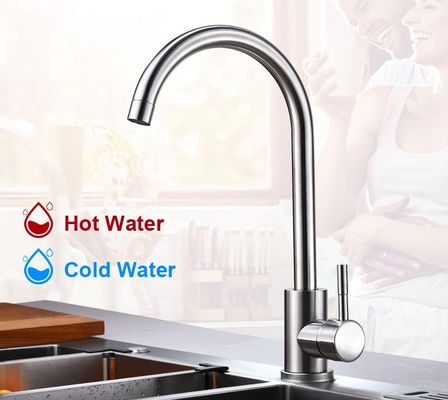 Zeichnender Küchen-Hahn-heißes und kaltes Wasser-Hahn des Edelstahl-SUS304 für Küche