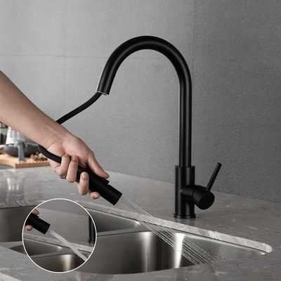 Gebürsteter Edelstahl-Küchen-Hahn-heißer und kalter Wasserspender-Hahn