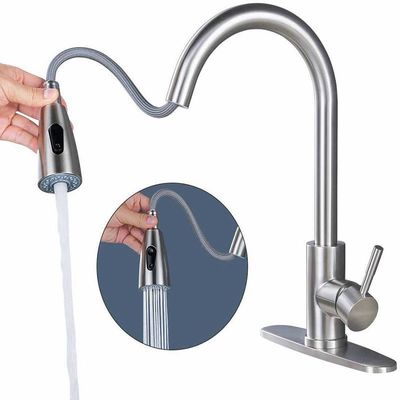 ISO9001 bürstete Edelstahl-Küchen-Hahn Soem ausziehen Wasser-Hahn