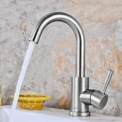 Kein Rost-hygienischer einzelner Loch-Wannen-Mischer-Hahn-Umweltschutz