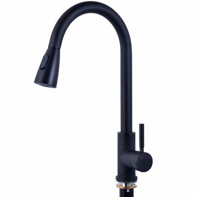 Moderne schwarze gebürstete teleskopische Spülmaschine Taps Safe Lead frei